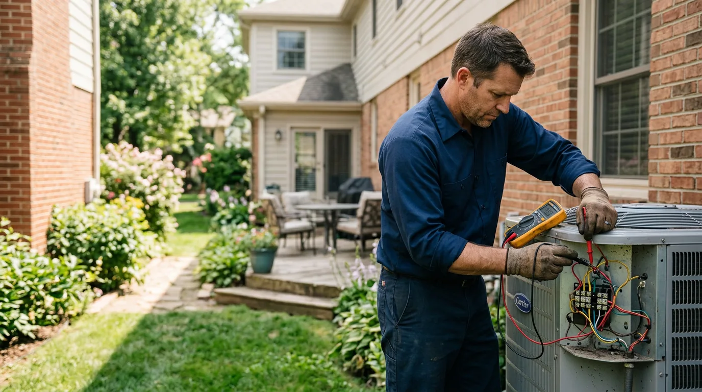 HVAC technician working near Lagrange, OH